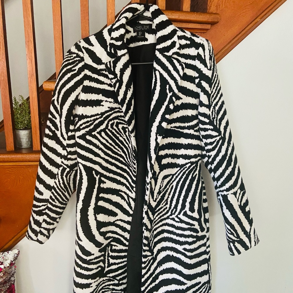 Wool Coat-Zebra print
